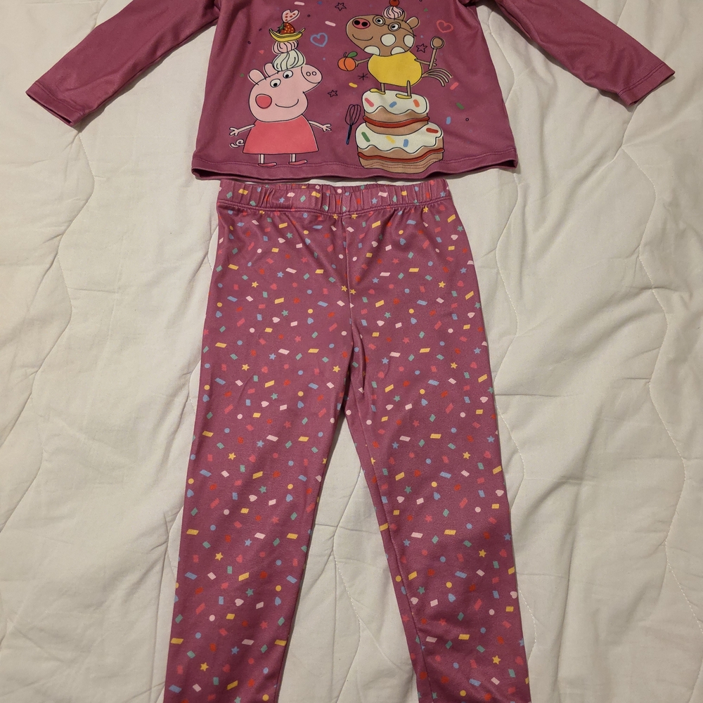 Peppa Pig Pink/Purple Sprinkles Print Kids Pants Set